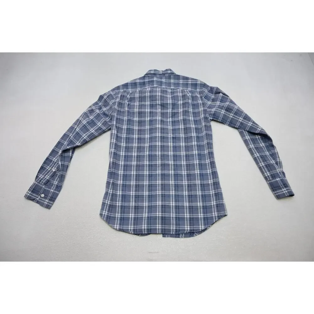 J Crew Dress Shirt Heathered Cotton Plaid‎ Long Sleeve Button Up Mens XS XSMALL